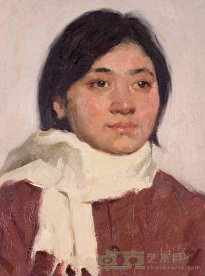 靳尚谊 1978年作 肖像 35×26cm